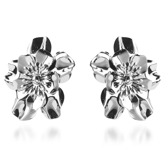 Σκουλαρίκια καρφωτά λουλούδια Mar and Mar Amaryllis από ανοξείδωτο ατσάλι