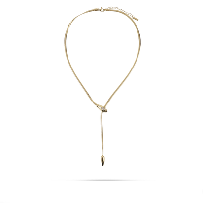 Κολιέ με αλυσίδα flat snake με φίδι Mar and Mar Ophira Tie από ανοξείδωτο ατσάλι