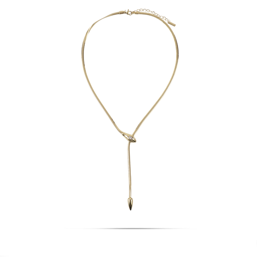 Κολιέ με αλυσίδα flat snake με φίδι Mar and Mar Ophira Tie από ανοξείδωτο ατσάλι