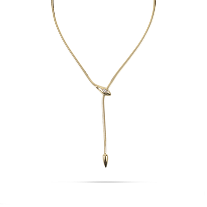 Κολιέ με αλυσίδα flat snake με φίδι Mar and Mar Ophira Tie από ανοξείδωτο ατσάλι