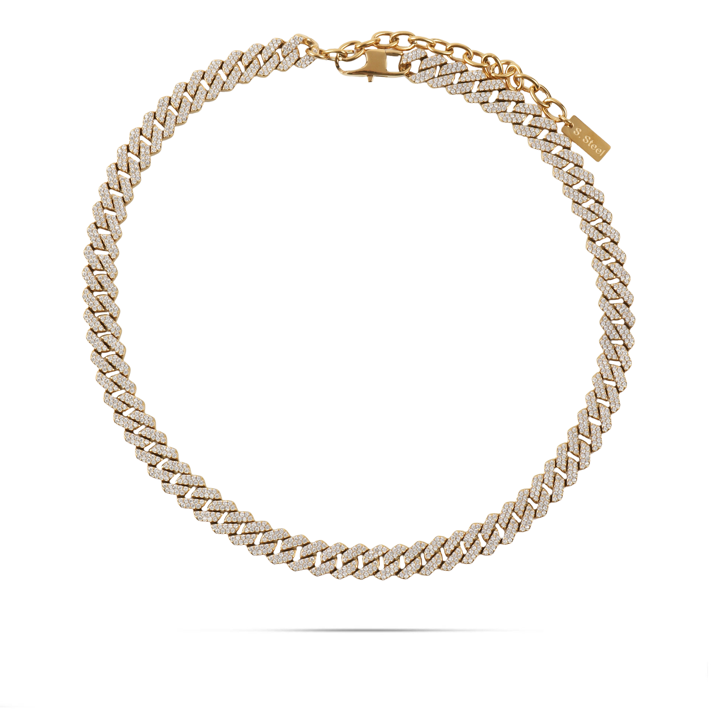 Αλυσίδα λαιμού με ζιργκόν Mar and Mar Cuban Curb Luxen από ανοξείδωτο ατσάλι