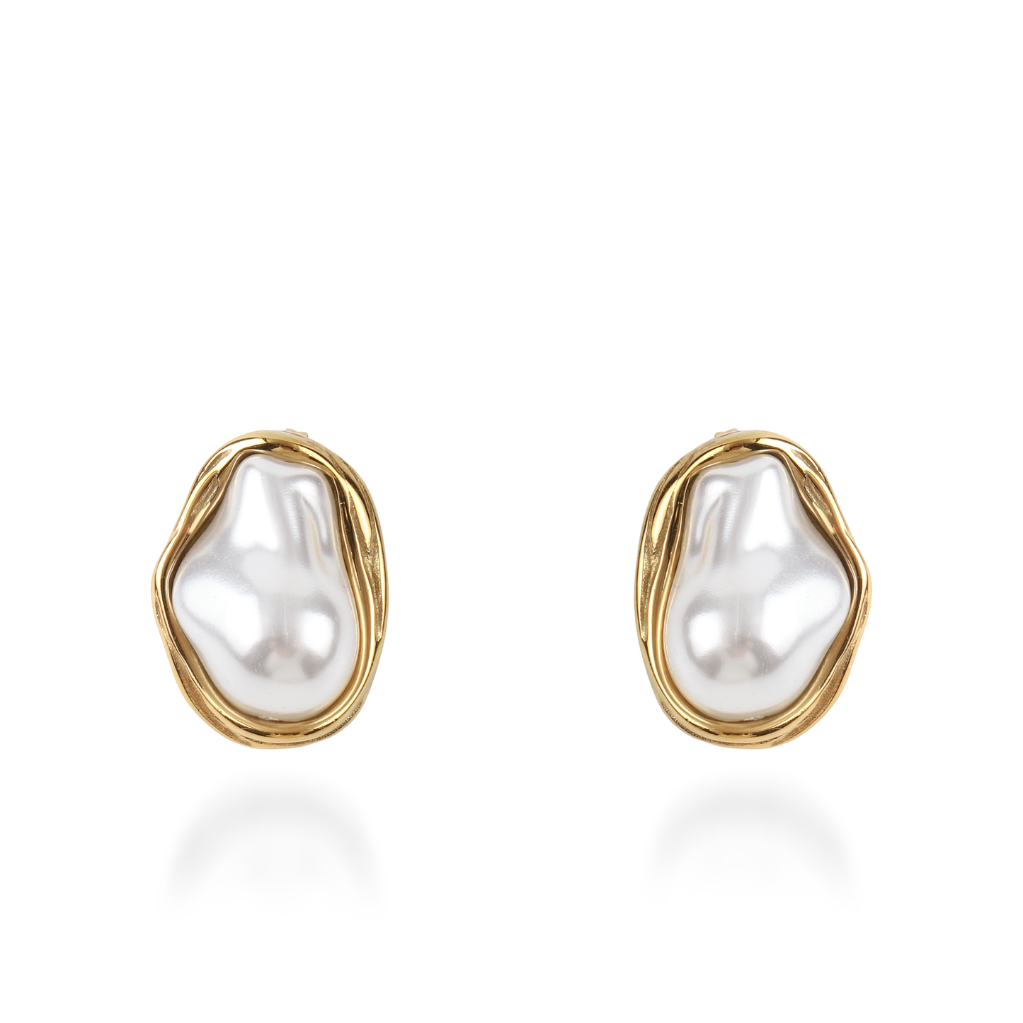 Σκουλαρίκια καρφωτά με πέρλα Mar and Mar Ophelia από ανοξείδωτο ατσάλι