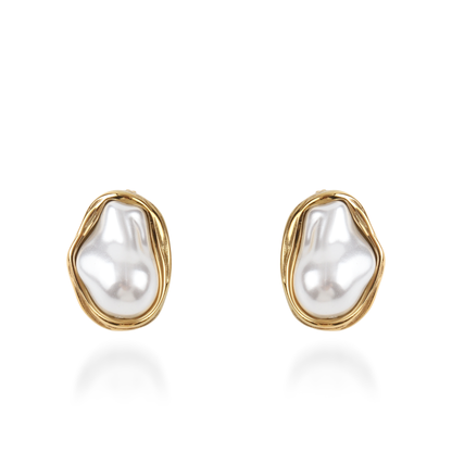 Σκουλαρίκια καρφωτά με πέρλα Mar and Mar Ophelia από ανοξείδωτο ατσάλι