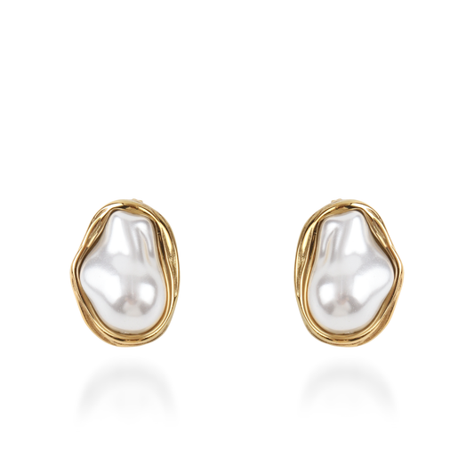 Σκουλαρίκια καρφωτά με πέρλα Mar and Mar Ophelia από ανοξείδωτο ατσάλι