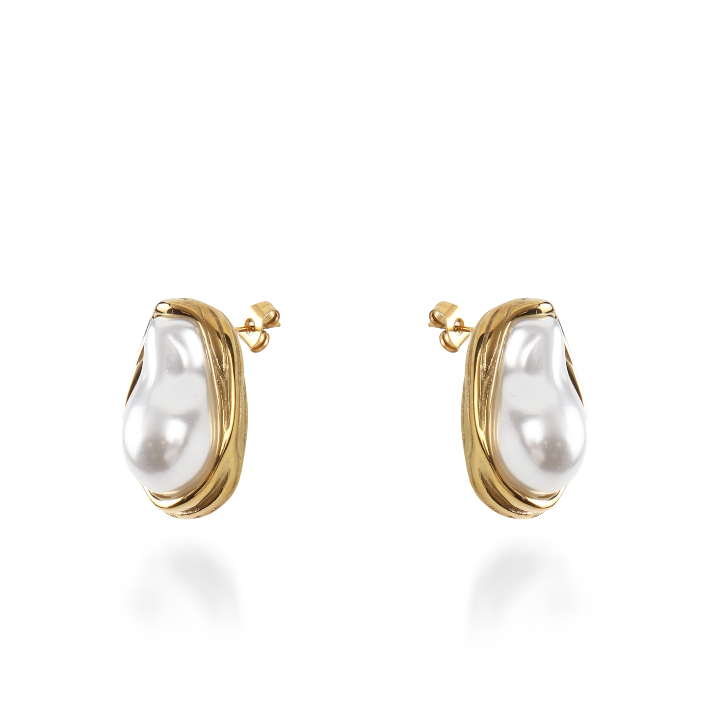 Σκουλαρίκια καρφωτά με πέρλα Mar and Mar Ophelia από ανοξείδωτο ατσάλι