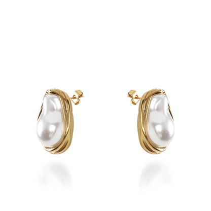 Σκουλαρίκια καρφωτά με πέρλα Mar and Mar Ophelia από ανοξείδωτο ατσάλι