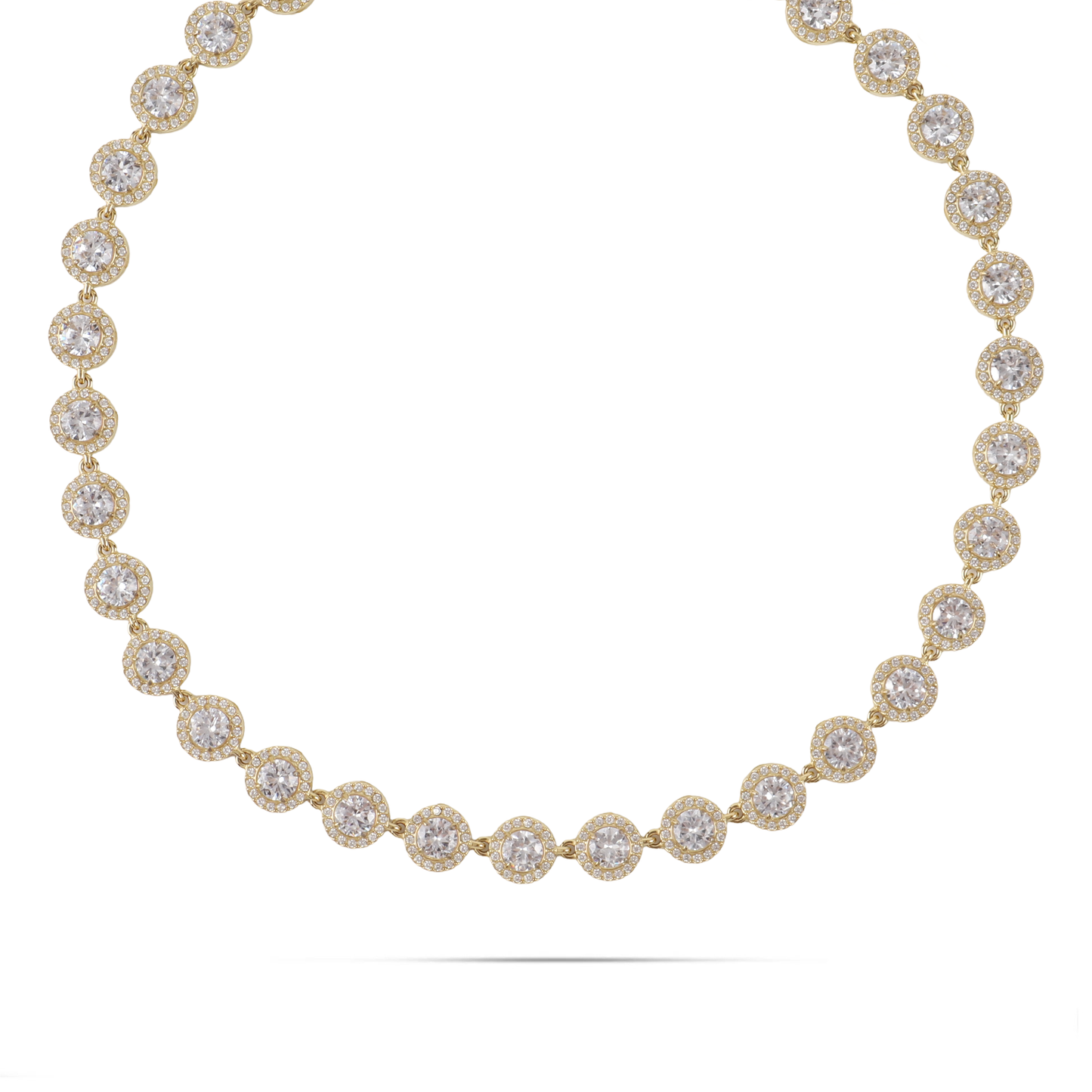 Αλυσίδα λαιμού με ζιργκόν Mar and Mar Crystal Round από ανοξείδωτο ατσάλι