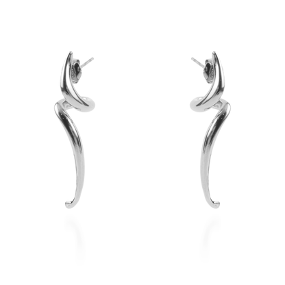 Σκουλαρίκια κρεμαστά Mar and Mar Jillie Silver από ανοξείδωτο ατσάλι