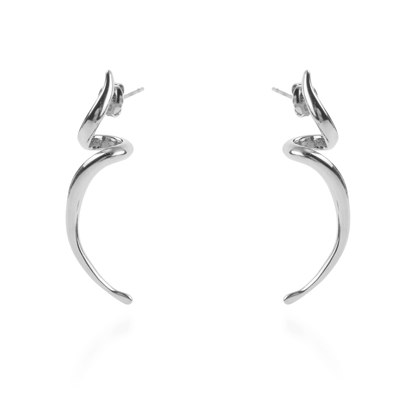 Σκουλαρίκια κρεμαστά Mar and Mar Jillie Silver από ανοξείδωτο ατσάλι