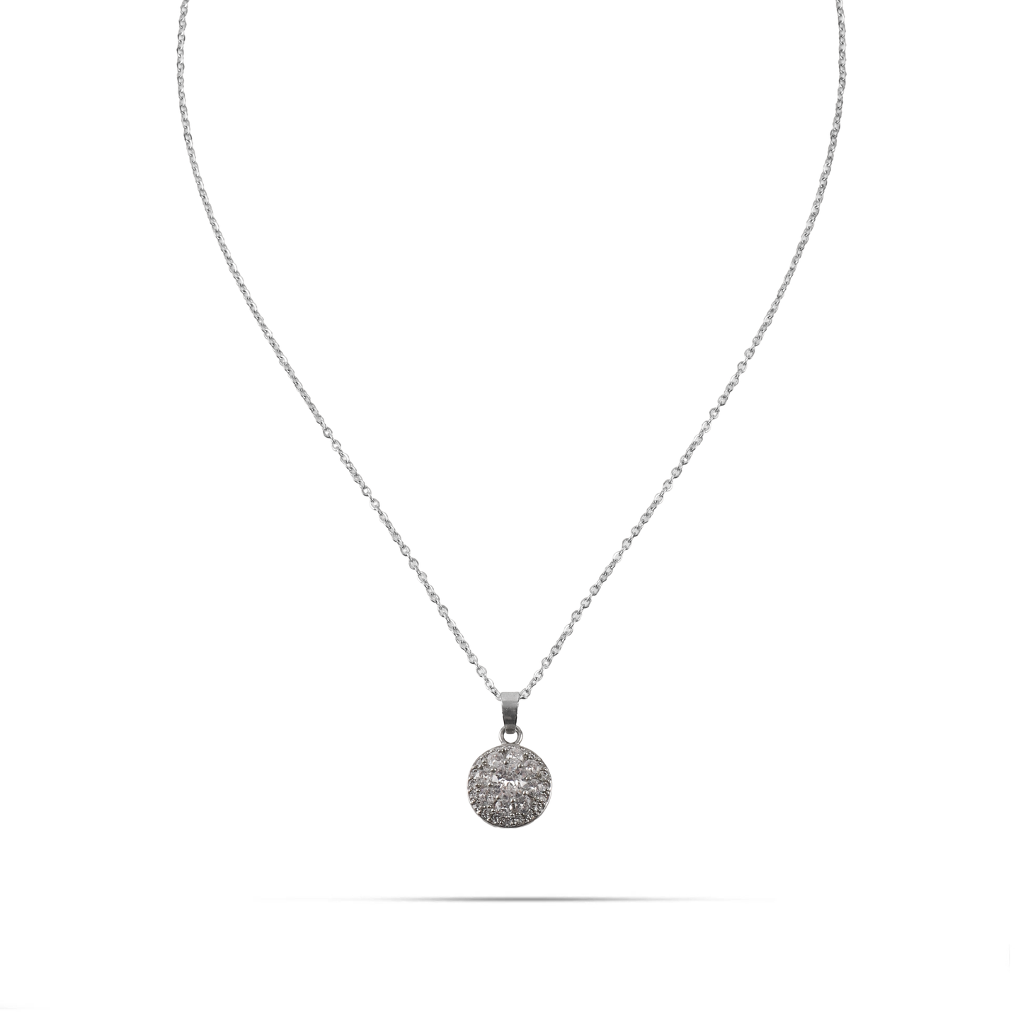 Κολιέ με πέτρα ζιργκόν Mar and Mar Quintina (Silver) από ανοξείδωτο ατσάλι