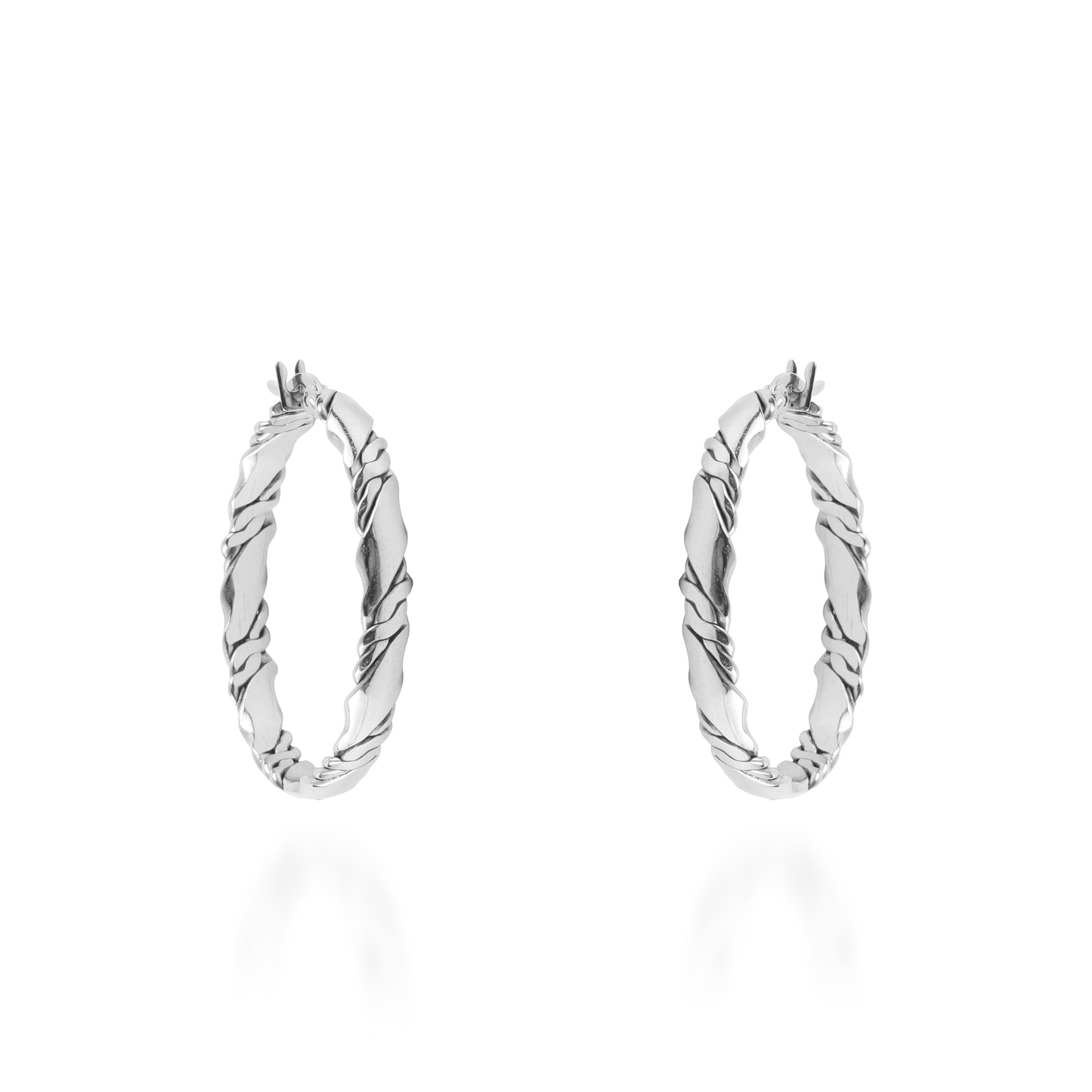Σκουλαρίκια καρφωτά Mar and Mar Zahara Silver από ανοξείδωτο ατσάλι