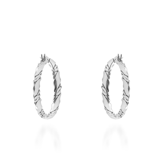 Σκουλαρίκια καρφωτά Mar and Mar Zahara Silver από ανοξείδωτο ατσάλι