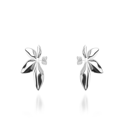 Σκουλαρίκια καρφωτά Mar and Mar Roselune Silver από ανοξείδωτο ατσάλι