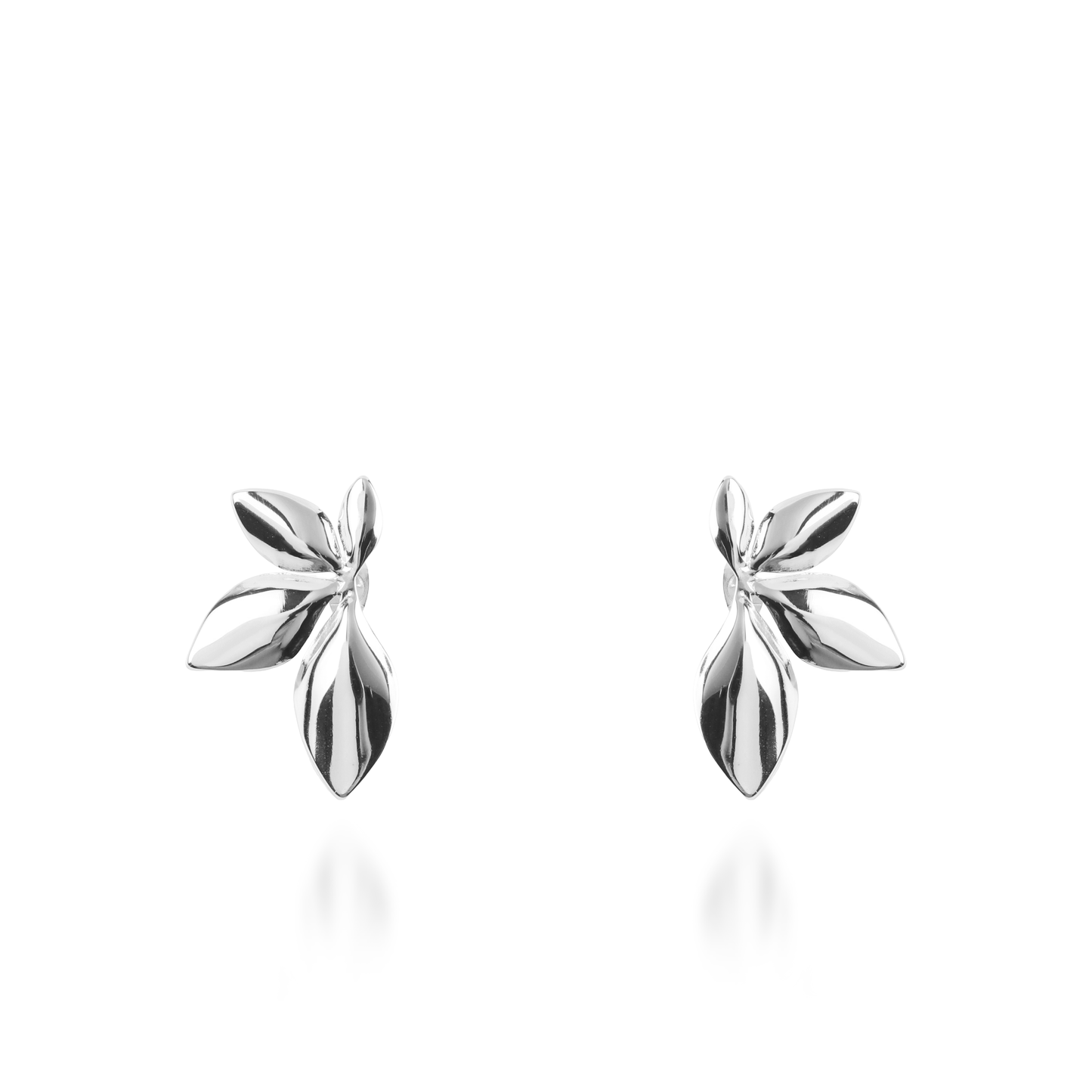 Σκουλαρίκια καρφωτά Mar and Mar Roselune Silver από ανοξείδωτο ατσάλι