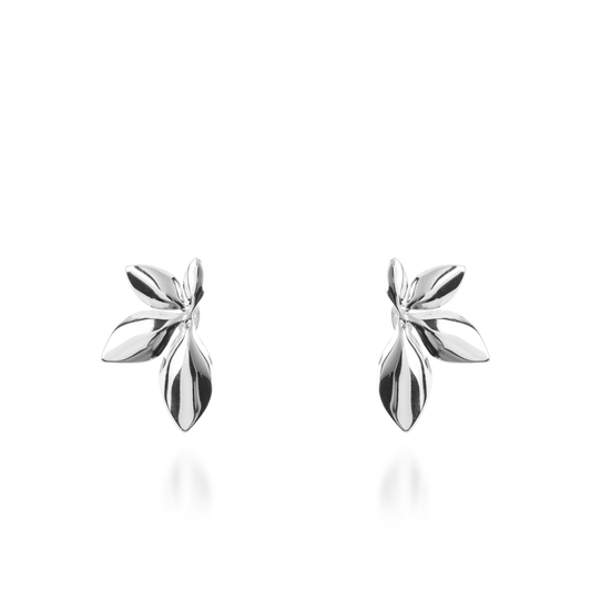 Σκουλαρίκια καρφωτά Mar and Mar Roselune Silver από ανοξείδωτο ατσάλι