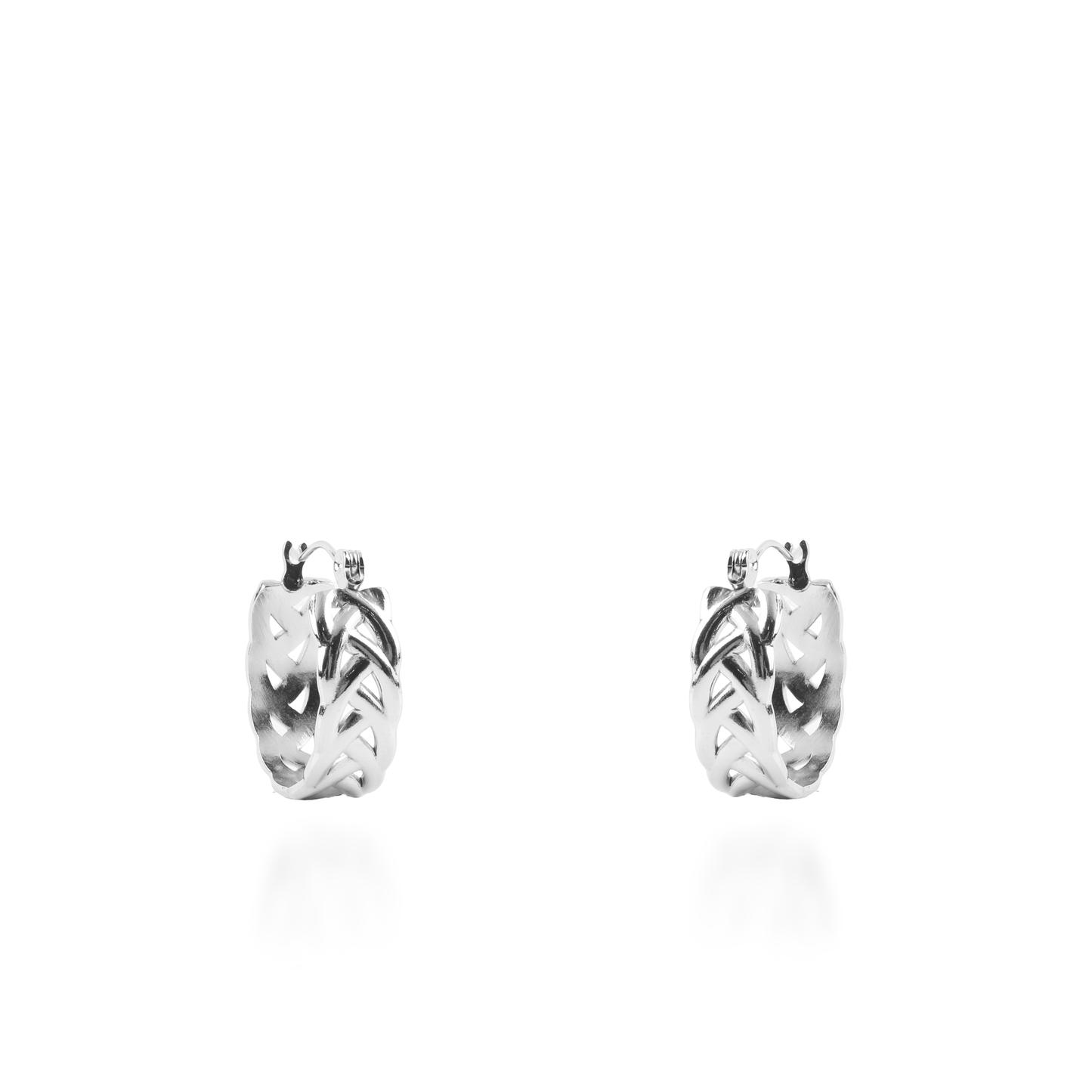 Σκουλαρίκια κρίκοι Mar and Mar Ulan Silver από ανοξείδωτο ατσάλι