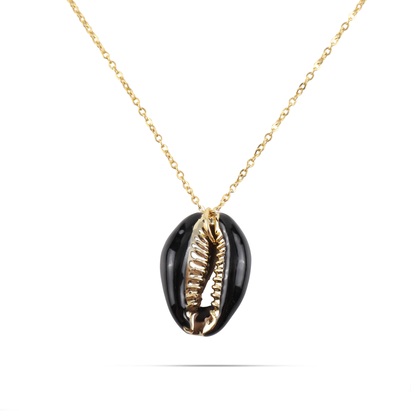 Κολιέ με κρεμαστό κοχύλι Mar and Mar Argus (Black) από ανοξείδωτο ατσάλι