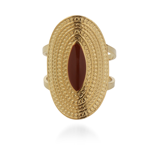 Γυναικείο δαχτυλίδι Mar and Mar Zulea (Red) από ανοξείδωτο ατσάλι