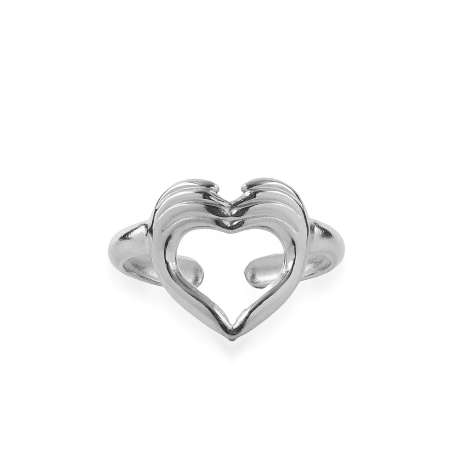 Γυναικείο δαχτυλίδι Mar and Mar Stacy Silver από ανοξείδωτο ατσάλι