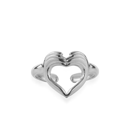Γυναικείο δαχτυλίδι Mar and Mar Stacy Silver από ανοξείδωτο ατσάλι