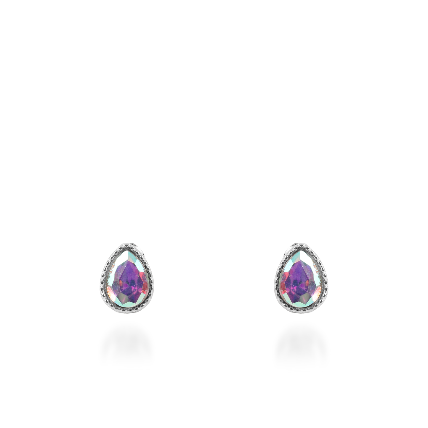 Σκουλαρίκια καρφωτά με ζιργκόν Mar and Mar Teardrops Studs (Unicorn) από ανοξείδωτο ατσάλι