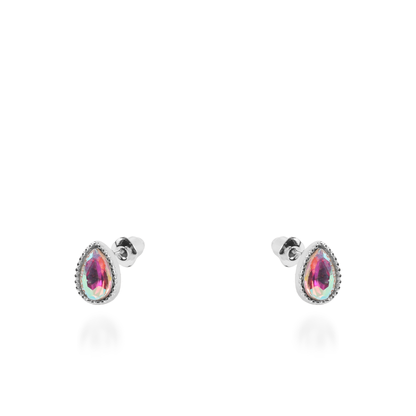 Σκουλαρίκια καρφωτά με ζιργκόν Mar and Mar Teardrops Studs (Unicorn) από ανοξείδωτο ατσάλι