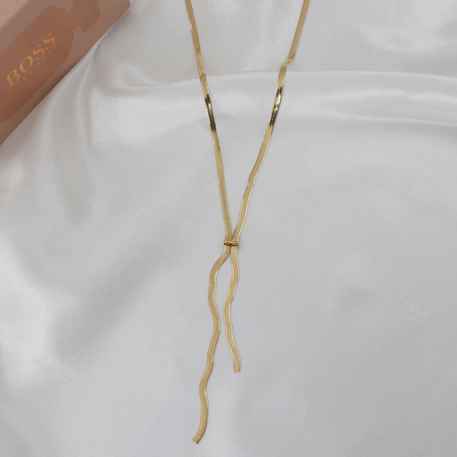 Αλυσίδα λαιμού Mar &amp; Mar Flat Snake Tie από ανοξείδωτο ατσάλι