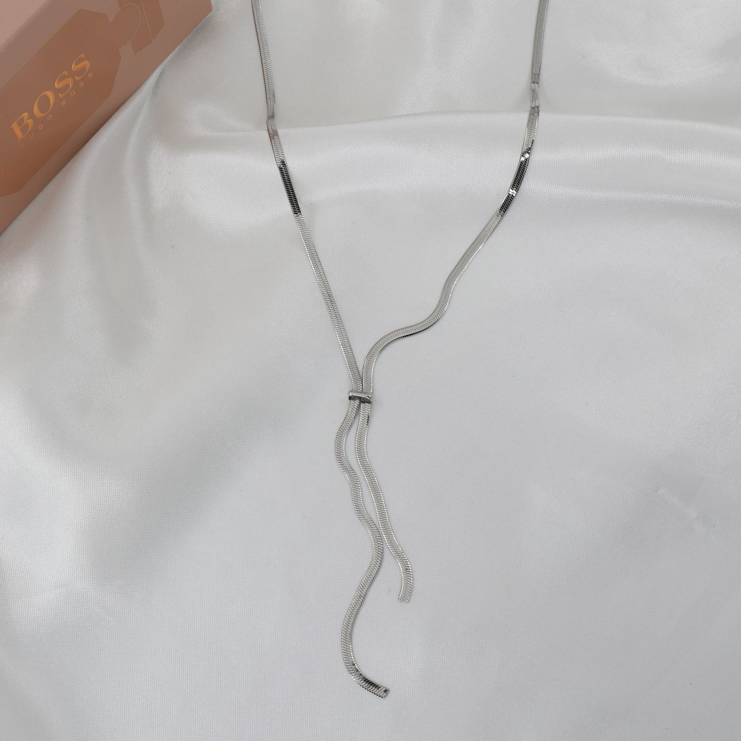 Αλυσίδα λαιμού Mar &amp; Mar Flat Snake Tie από ανοξείδωτο ατσάλι