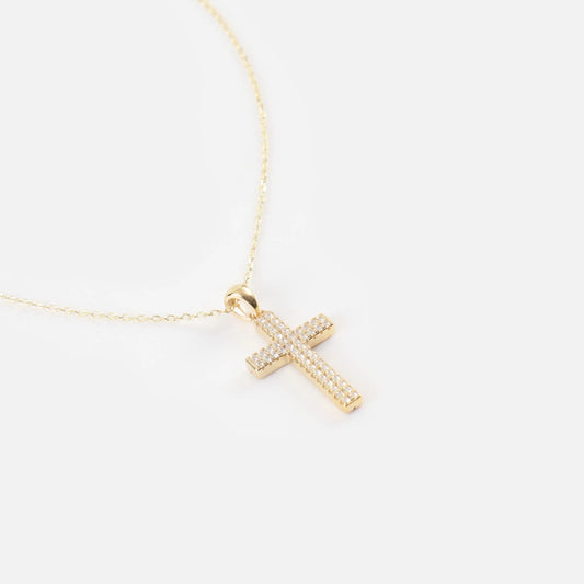 Κολιέ σταυρός με πέτρες ζιργκόν Mar and Mar Giselle Cross από Ασήμι 925