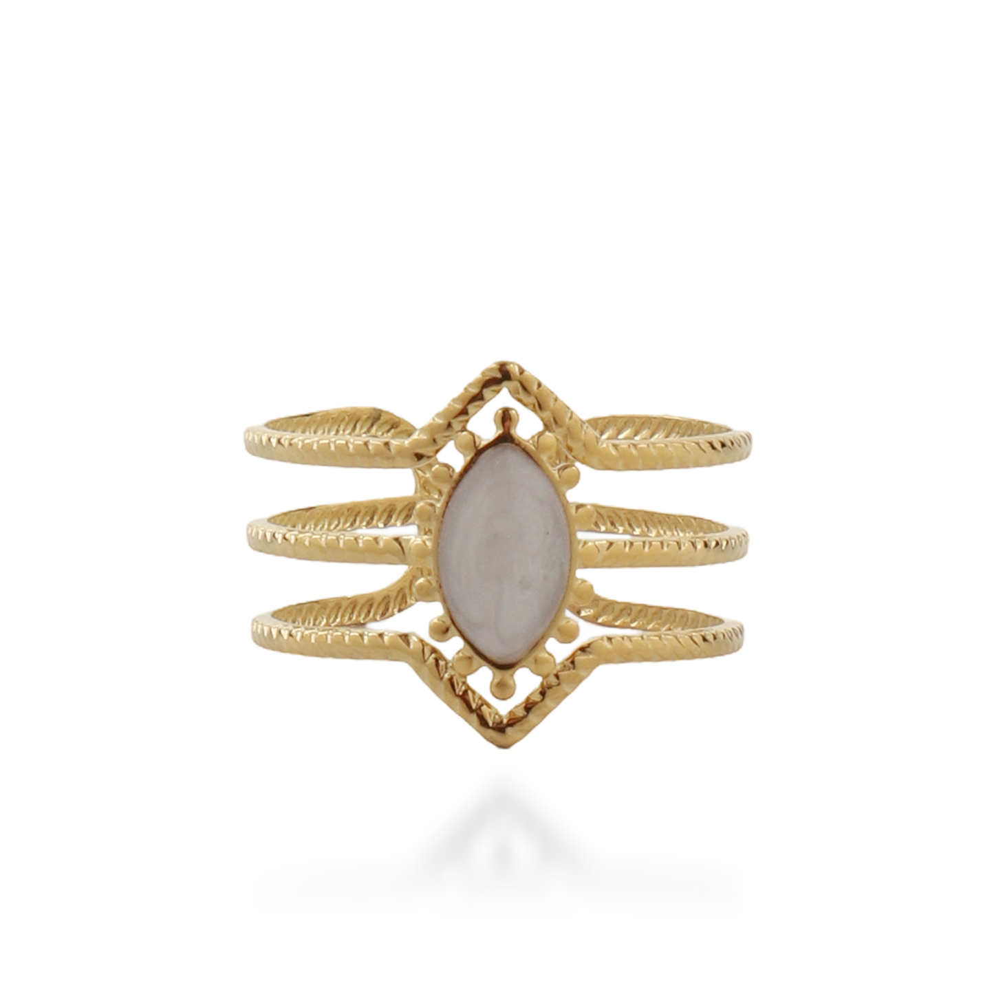 Γυναικείο δαχτυλίδι Mar and Mar Zadie (Black) από ανοξείδωτο ατσάλι