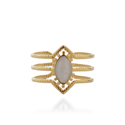 Γυναικείο δαχτυλίδι Mar and Mar Zadie (Black) από ανοξείδωτο ατσάλι