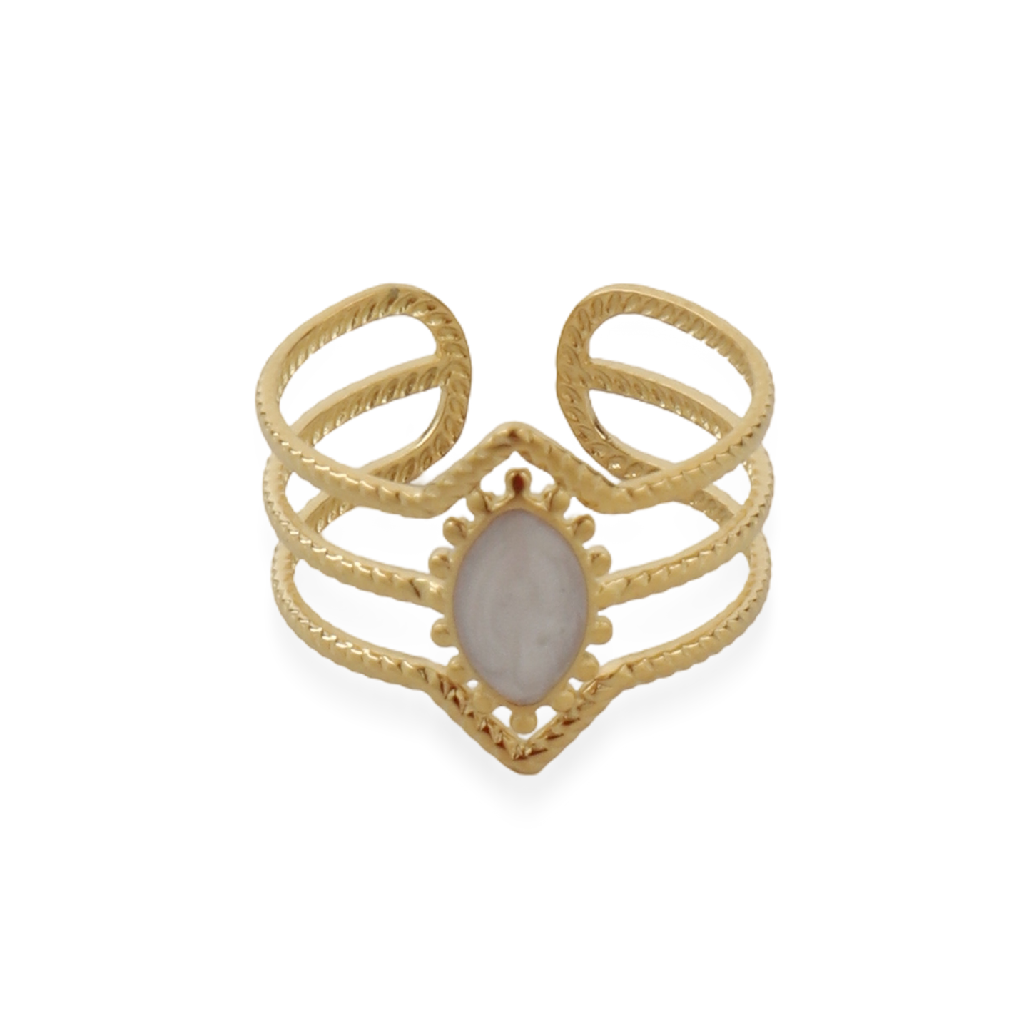 Γυναικείο δαχτυλίδι Mar and Mar Zadie (Black) από ανοξείδωτο ατσάλι