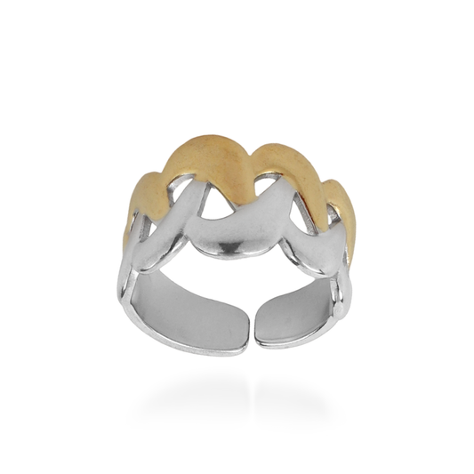 Γυναικείο δαχτυλίδι Mar and Mar Denica Mix από ανοξείδωτο ατσάλι