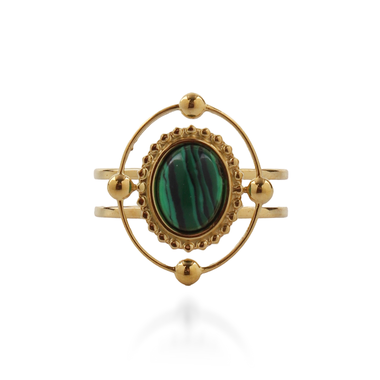 Γυναικείο δαχτυλίδι Mar and Mar Amara (Green) από ανοξείδωτο ατσάλι