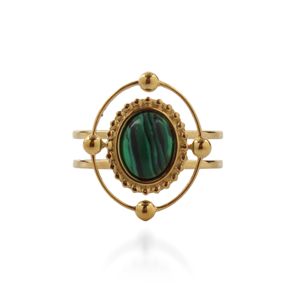 Γυναικείο δαχτυλίδι Mar and Mar Amara (Green) από ανοξείδωτο ατσάλι