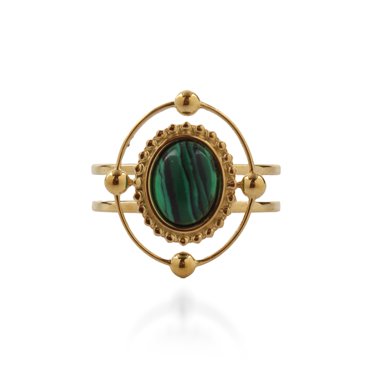 Γυναικείο δαχτυλίδι Mar and Mar Amara (Green) από ανοξείδωτο ατσάλι