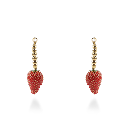 Σκουλαρίκια κρεμαστά με φράουλες Mar and Mar Strawberries