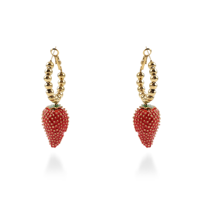 Σκουλαρίκια κρεμαστά με φράουλες Mar and Mar Strawberries
