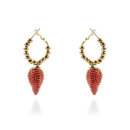 Σκουλαρίκια κρεμαστά με φράουλες Mar and Mar Strawberries