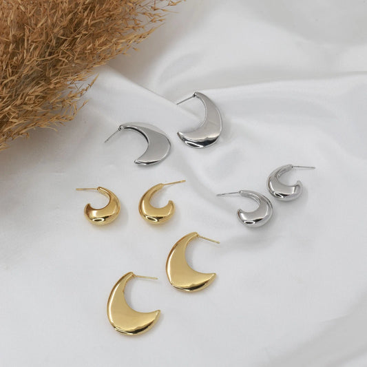 Σκουλαρίκια καρφωτά Mar and Mar Luna Studs από ανοξείδωτο ατσάλι