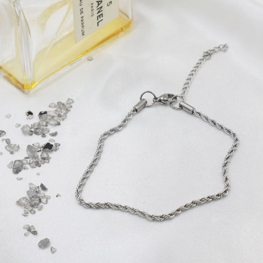 Αλυσίδα ποδιού Mar and Mar Twisted Anklet από ανοξείδωτο ατσάλι