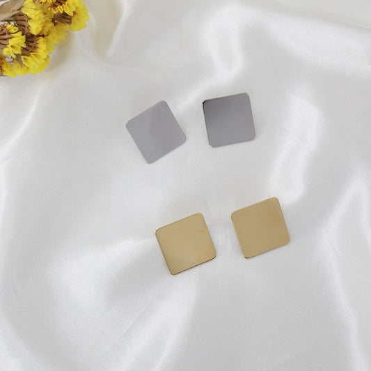 Σκουλαρίκια καρφωτά Mar and Mar Square Studs από ανοξείδωτο ατσάλι