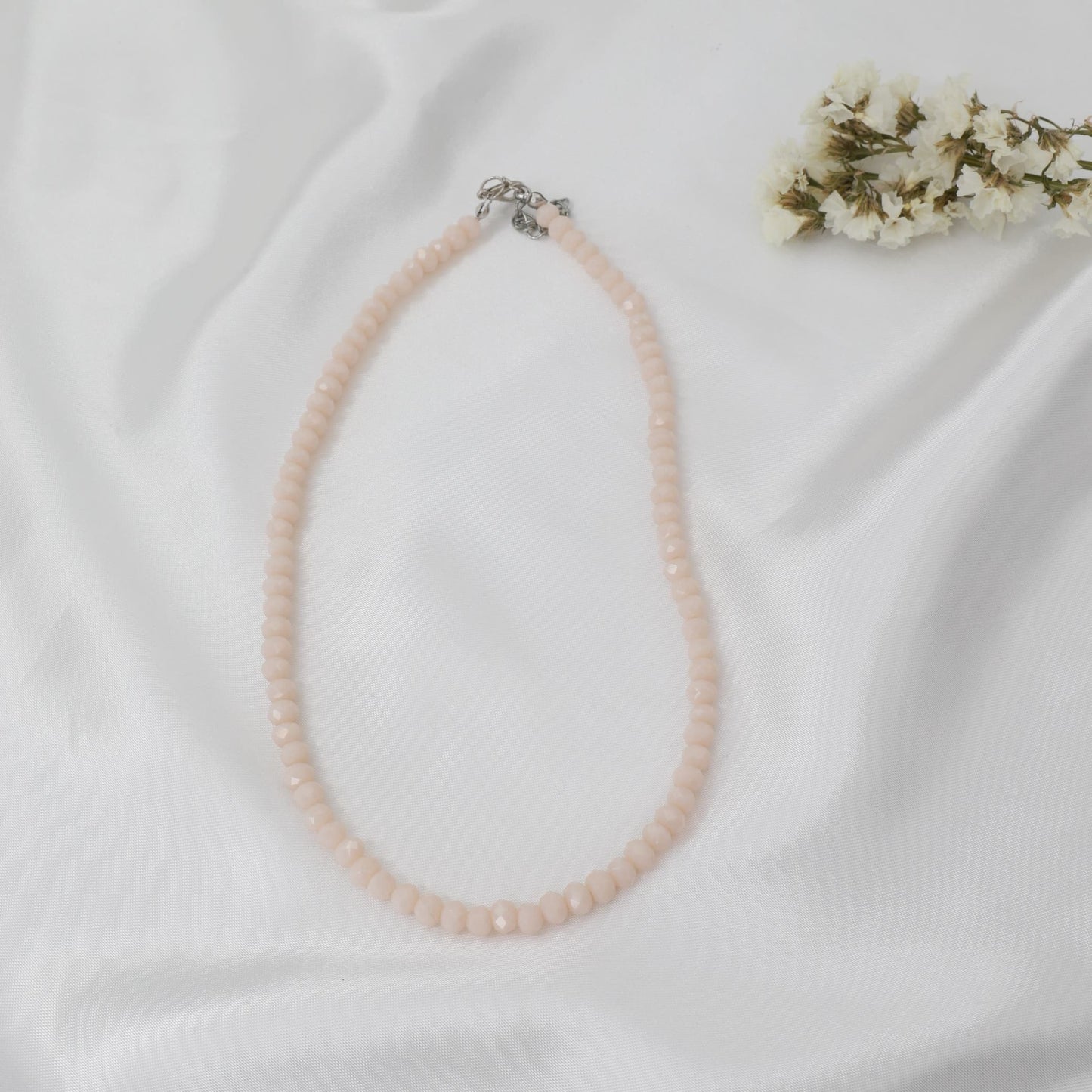 Κολιέ με χάντρες Mar and Mar Priya (Pink) από ανοξείδωτο ατσάλι