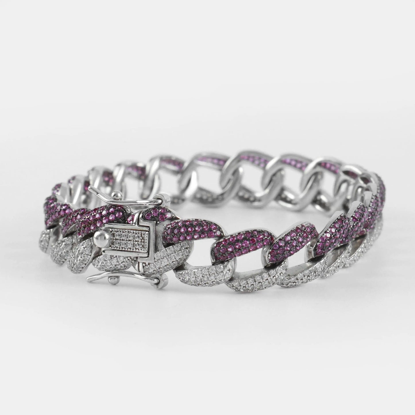 Αλυσίδα χεριού με διχρωμία Mar & Mar Cuban Bracelet από Ασήμι 925