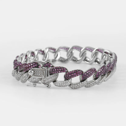 Αλυσίδα χεριού με διχρωμία Mar & Mar Cuban Bracelet από Ασήμι 925