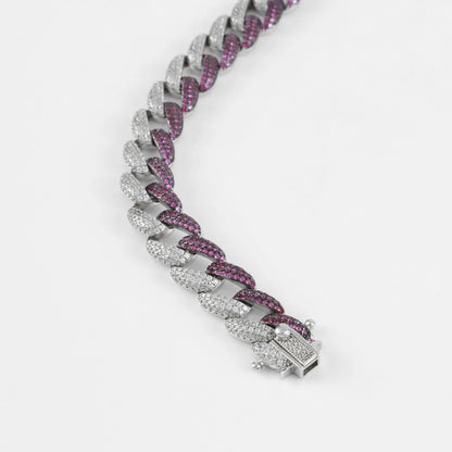 Αλυσίδα χεριού με διχρωμία Mar & Mar Cuban Bracelet από Ασήμι 925