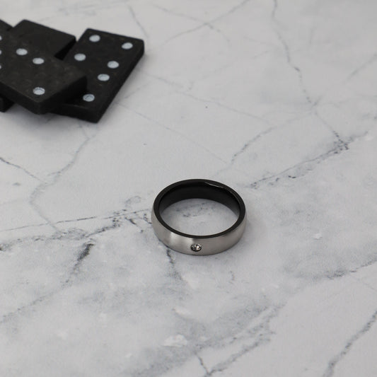 Ανδρικό δαχτυλίδι με ζιργκόν Mar and Mar Viren από ανοξείδωτο ατσάλι