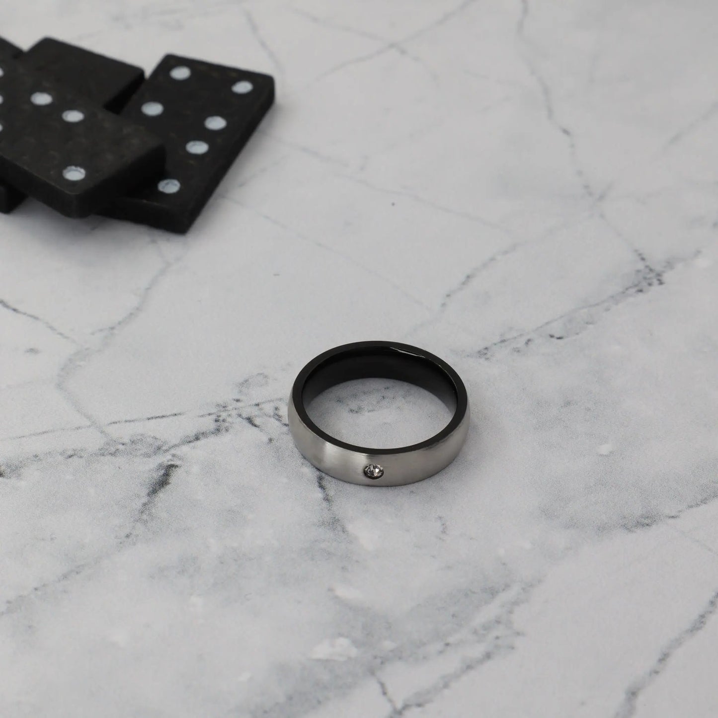 Ανδρικό δαχτυλίδι με ζιργκόν Mar & Mar Viren από ανοξείδωτο ατσάλι