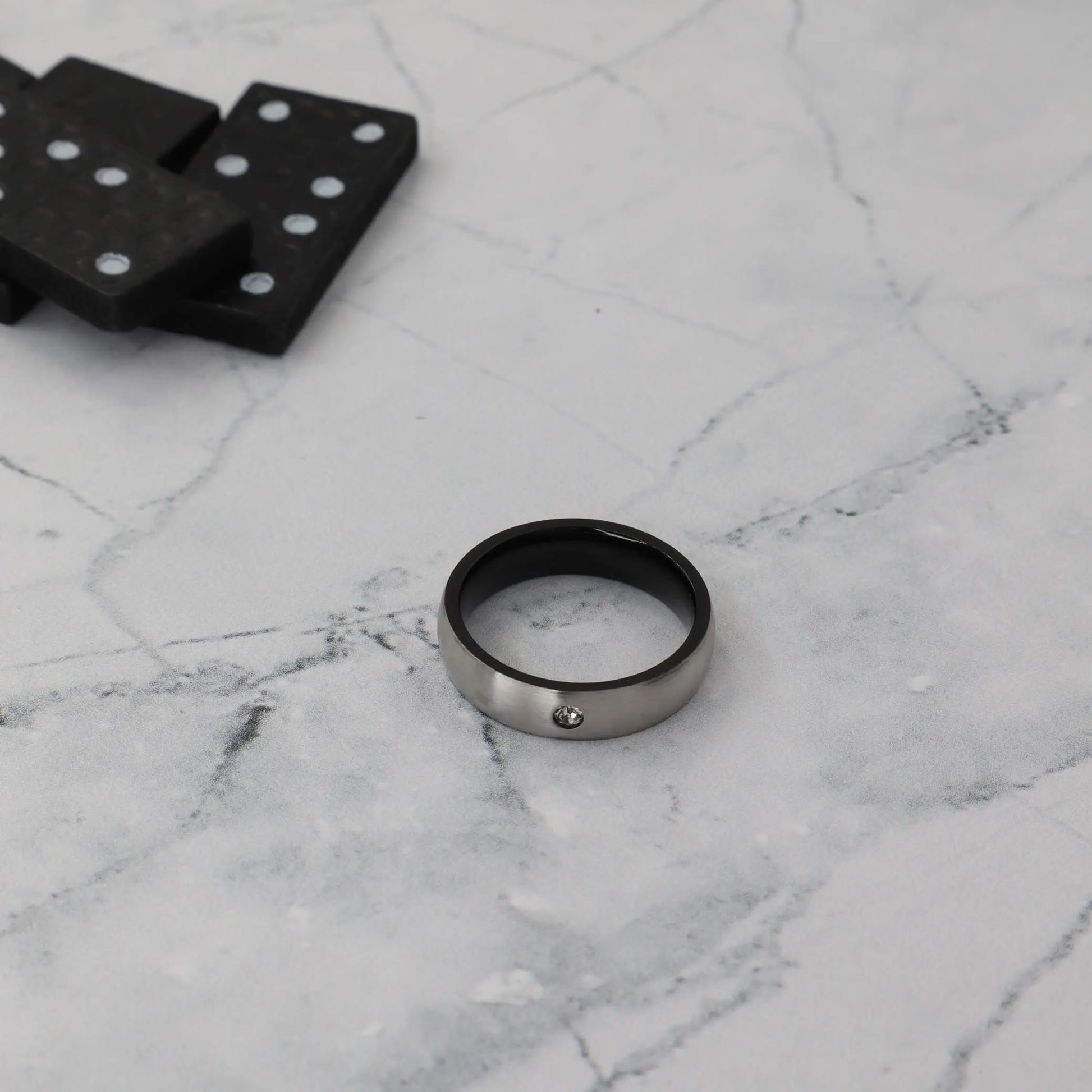 Ανδρικό δαχτυλίδι με ζιργκόν Mar & Mar Viren από ανοξείδωτο ατσάλι