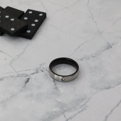 Ανδρικό δαχτυλίδι με ζιργκόν Mar & Mar Viren από ανοξείδωτο ατσάλι